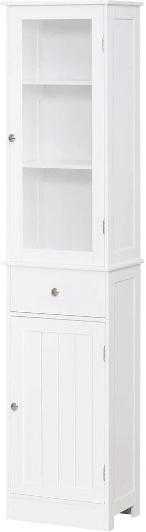House of Hampton Bathroom Storage brown/white 171.5 H x 40.0 W x 27.0 D cm