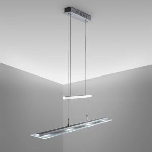 17 Stories Chadwin 1-Light LED Linear Pendant gray/white 175.0 H x 10.0 W x 85.0 D cm