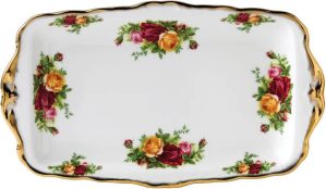 Royal Albert, Old Country Roses - Sandwich Tray 33cm brown/pink/red/white 2.5 H x 17.0 W x 29.5 D cm