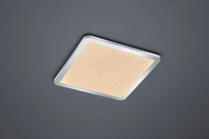 17 Stories Manistique 1-Light LED Flush Mount gray/white 3.0 H x 40.0 W x 40.0 D cm