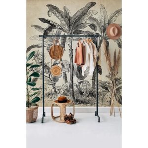 17 Stories Aliff Matte Mural black/white 312.0 H x 219.0 W cm