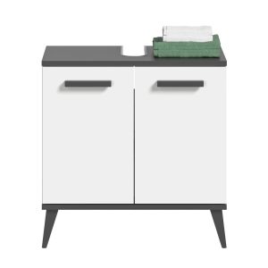 George Oliver Gavina Freestanding Back To Wall Toilet Unit brown/gray/white 61.0 H x 60.0 W x 34.0 D cm