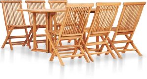 Rosalind Wheeler Arelious 6 Seater Dining Set brown/white
