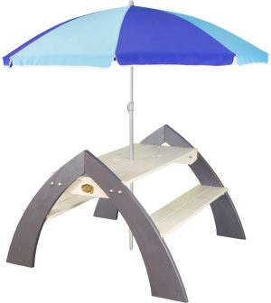Dakota Fields Axi Children's Picnic Table Kylo Grey/White blue/brown/white 75cm H x 108cm W x 119cm D