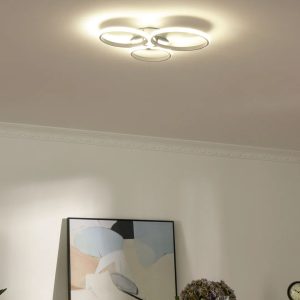 Metro Wilburg 3 -Light 47cm LED Semi Flush Mount gray/white 8.0 H x 47.0 W x 56.0 D cm