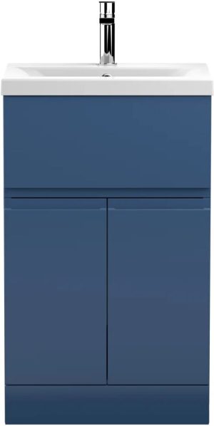 Hudson Reed Urban 510mm Free-standing Single Vanity Unit brown/white 85.0 H x 51.0 W x 39.0 D cm