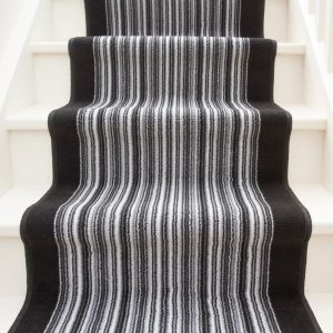 17 Stories Anemarie Black/White Rug black/white Runner 80cm x 1158cm
