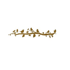 Highland Dunes Coucou Wall Décor gray/yellow 118.0 H x 26.0 W x 2.0 D cm