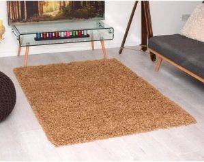 17 Stories Annieruth California Shaggy Biscuit Rug brown/yellow 300.0 W x 5.0 D cm