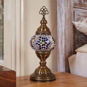 Latitude Vive Karlie 33Cm Bronze Table Lamp orange/green/blue/yellow 33.0 H x 13.0 W x 13.0 D cm