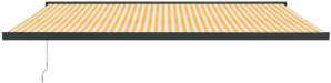 Dakota Fields Brayden Studio Polyester Cover Retractable Patio Awning white/yellow 500.0 W x 300.0 D cm
