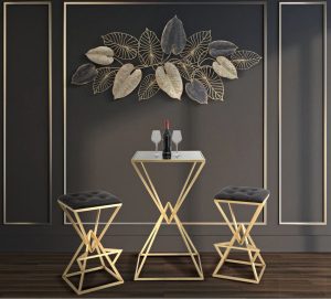 17 Stories Floral Design Wall Décor gray/yellow 61.0 H x 4.5 W x 4.5 D cm