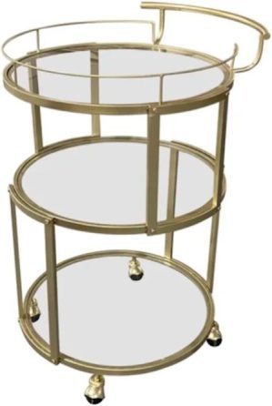 Fairmont Park Ruth Serving Cart black/yellow 87.0 H x 56.0 W x 50.0 D cm